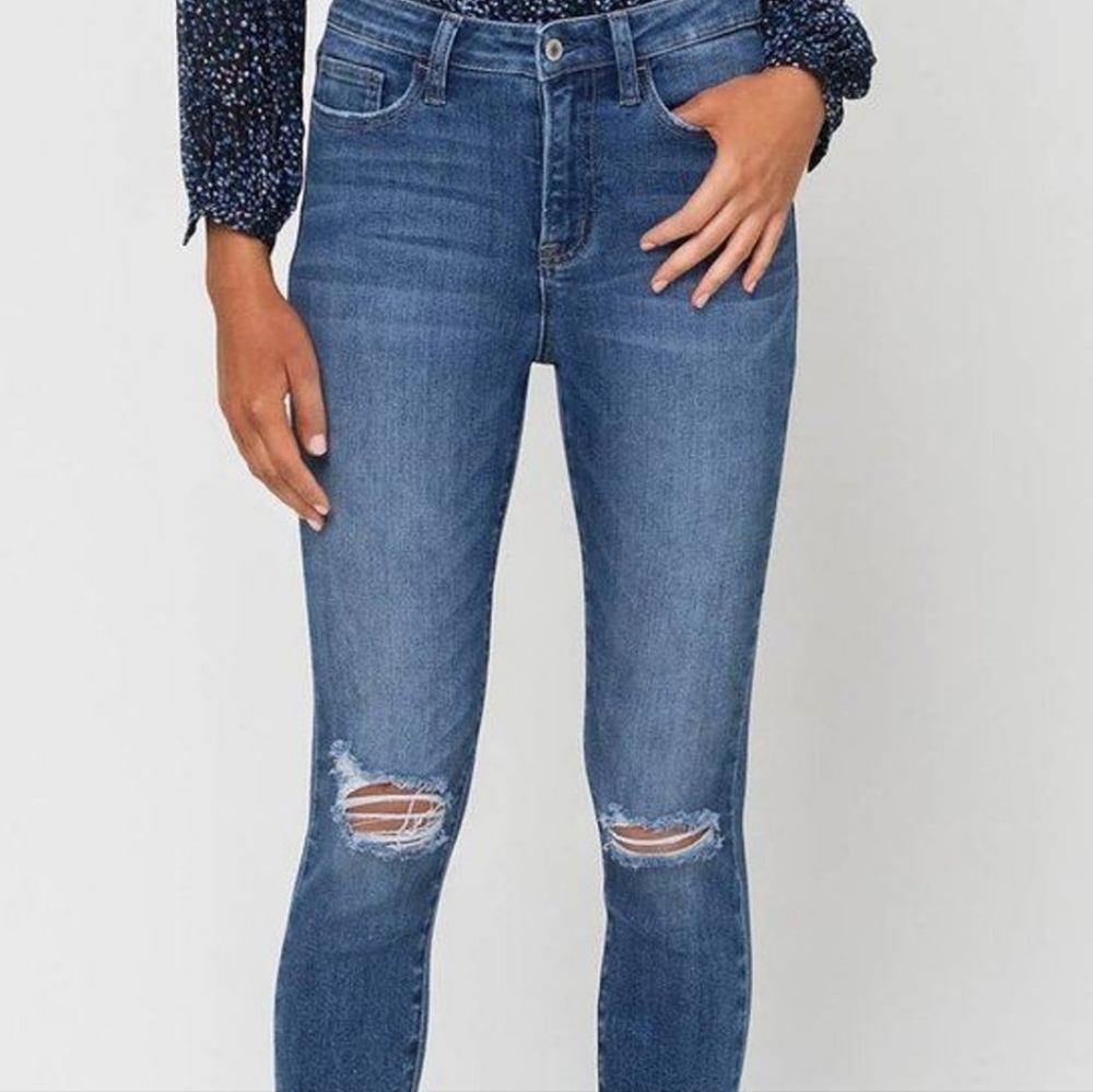 VERVET by Flying Monkey distressed blue jeans